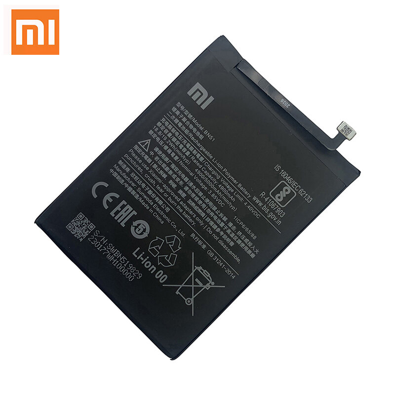 Batterie de téléphone de remplacement pour Xiaomi, Xiaomi Redmi 8 Redmi 8A Redmi8 Redmi8A, 100% d'origine Xiao Mi BN51, 5000mAh, 24.com BatBR