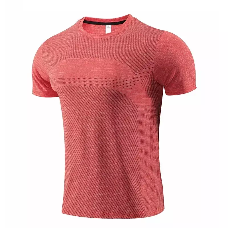 Lemon-Camiseta deportiva de manga corta para hombre, camisa de secado rápido para gimnasio, Fitness, entrenamiento, correr, ropa deportiva transpirable