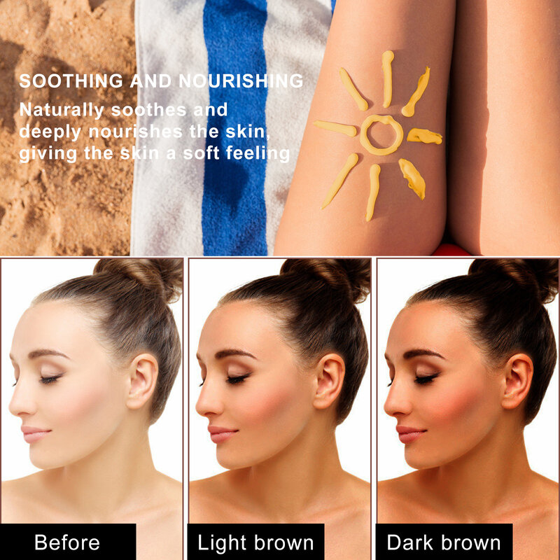 Body Tanning Cream Self Tanner Booster Solarium Shine Brown Original Sun Bronzer Repair Nourishing Skin Coloring Sunless Lotion