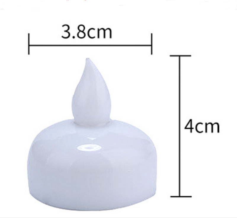 12PCS Smokeless Electronic LED Floating Water Candle Induction Water Light Waterproof Creative Atmosphere Cylindrical