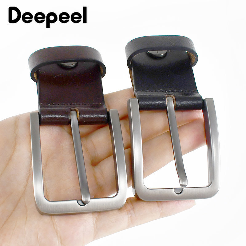 1Pc Deepeel 34/39mm Men's Alloy Belt Head Waistband Buckels DIY Handmade Replacement Pin Buckle Belts Leather Craft Accessories