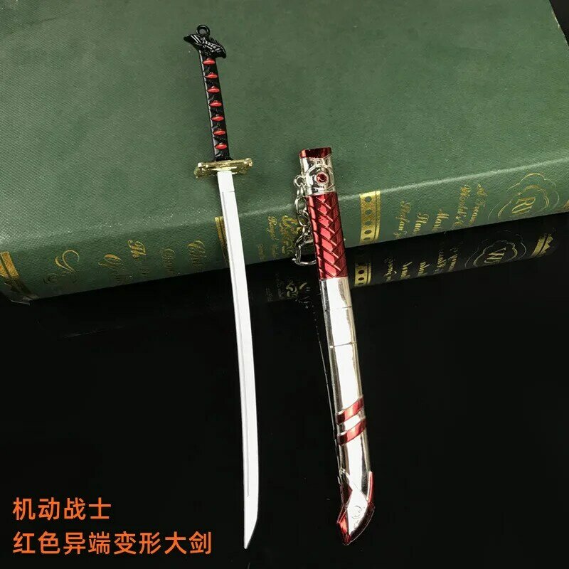 22CM Alloy Letter Opener Sword Red Gundam Red Heretic Sword Alloy Weapon Pendant Weapon Model Student Gift Sword Collection