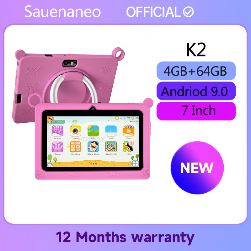 Tableta K2 de aprendizaje para niños, tablet de 4GB de RAM, 64GB de ROM, 2024 mAh, nuevo diseño, envío gratis, 4000