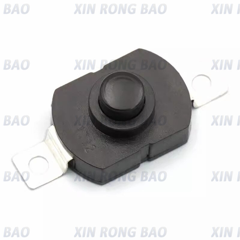 Interruptor de linterna de 18x12MM, 1,5 a y 250VAC, parche de autobloqueo, tipo botón pulsador, 2 p-onoff, interruptores pequeños, KAN-28, 10 Uds./lote
