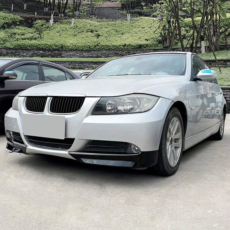 For BMW 3 Series E90 E91 Pre 320I 330I 2005-2008 Front Bumper Lip Angle Diffuser Splitter Spoiler Protector Glossy Black