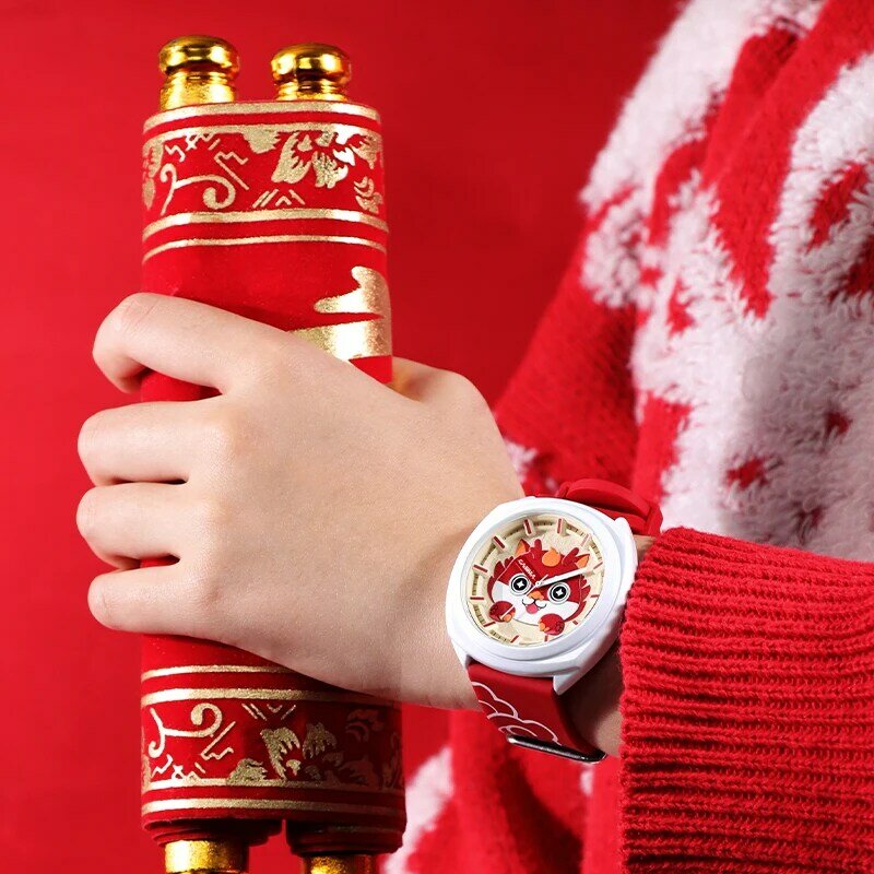 Kwarcowy zegarek na rękę dla dzieci wodoodporny motyw zodiaku lwa kreskówka zegarki śliczne zabawne silikonowe zegarki sportowe prezenty dla studentów