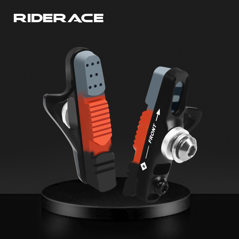 RIDERACE-pastillas de freno para bicicleta de carretera, soporte de freno en V, bloque de goma, accesorios de ciclismo duraderos, CNC