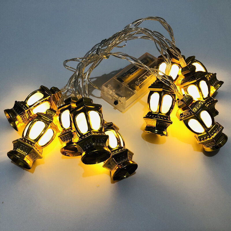 Dekorasi Lebaran lampu peri 20 LED, dioperasikan baterai untuk luar ruangan ringan tahan lama untuk dalam dan luar ruangan