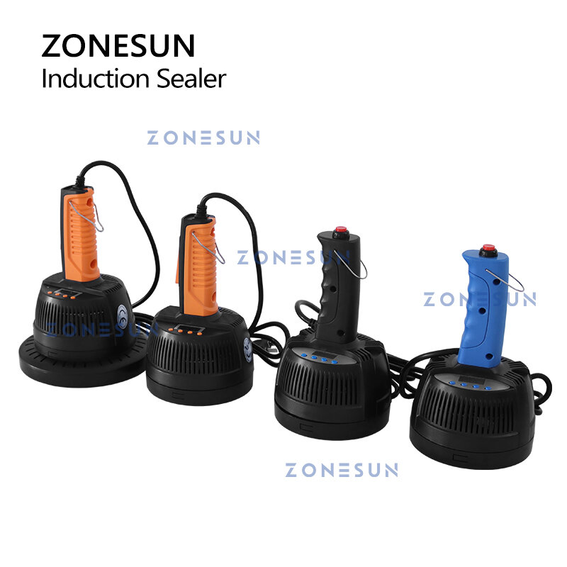 ZONESUN يده التعريفي السدادة المحمولة الكهرومغناطيسية ماكينة ختم الزجاجات غطاء من رقائق الألومنيوم البلاستيك قارورة ZS-DL800