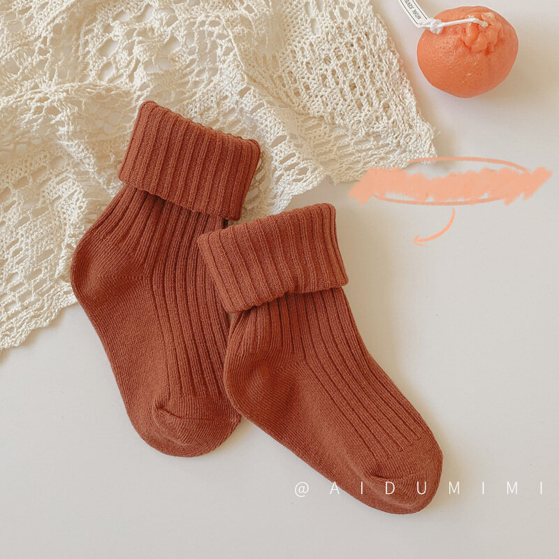 2024 New Children High Long Socks Autum Winter Warm Cotton Cute Bear Embroidery Boys Girl knee-High Stockings For 1-9 Years