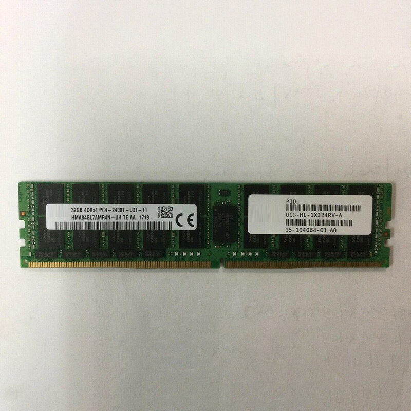 1PCS Server Memory UCS-ML-1X324RV-A 32GB 4DRX4 PC4-2400T LRDIMM RAM High Quality Works Fine Fast Ship