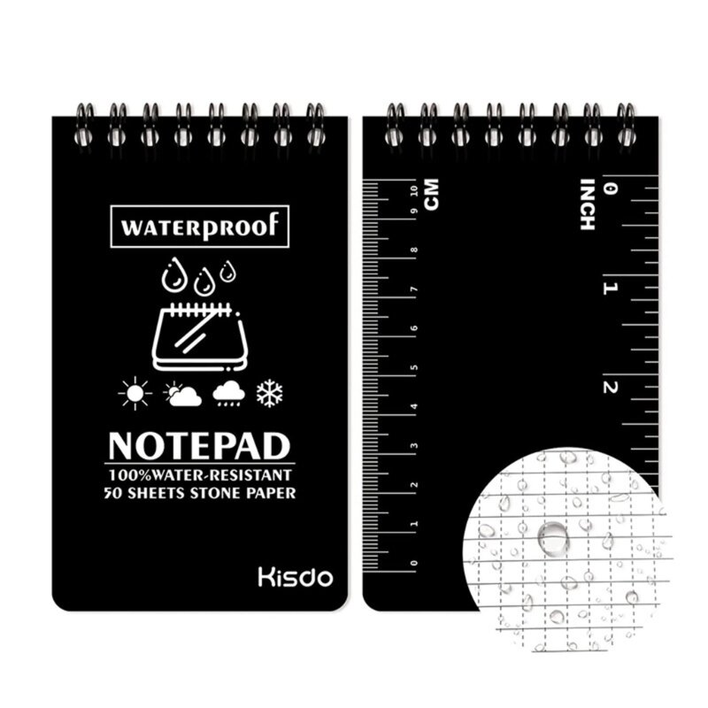 All-Weather Memos Blank Paper Notepad Spiral Notebooks, Stone Paper Waterproof Spiral Notebook Notepad Pocket Notebook