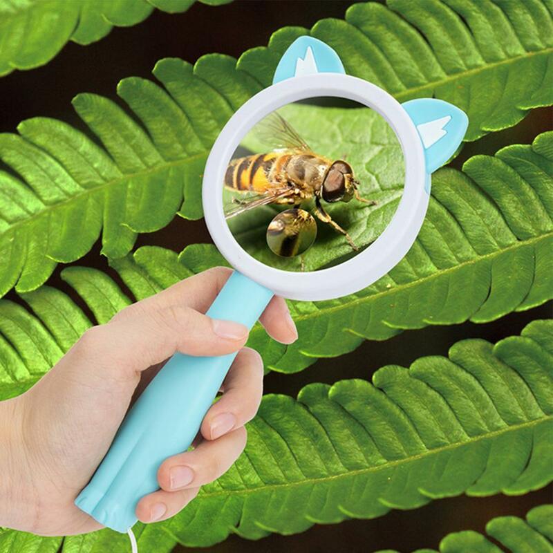 5X 10X Creative Children Magnifier Animal Design Cartoon Appearance Magnifying Glass for Scientific Exploration