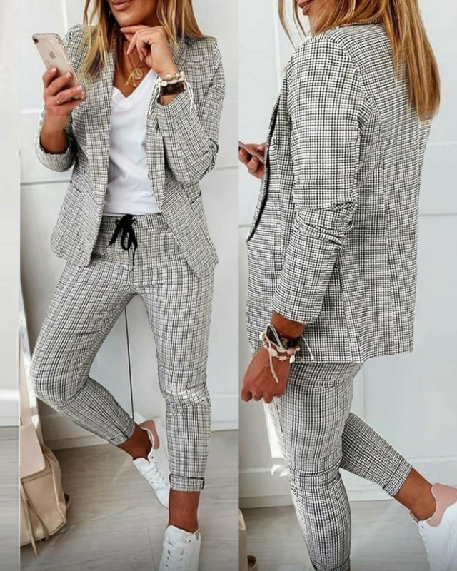 Jacket Two-piece Office Ladies Suit Office Wear Women  Suit for Women  Blazer Women  Women Suit  Women Suits Office Sets