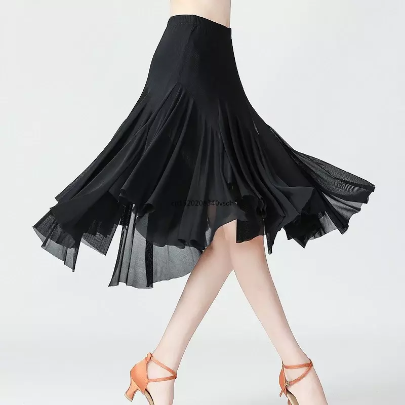ダンス練習用の中型メッシュスカート,大きな正方形のダンススカート