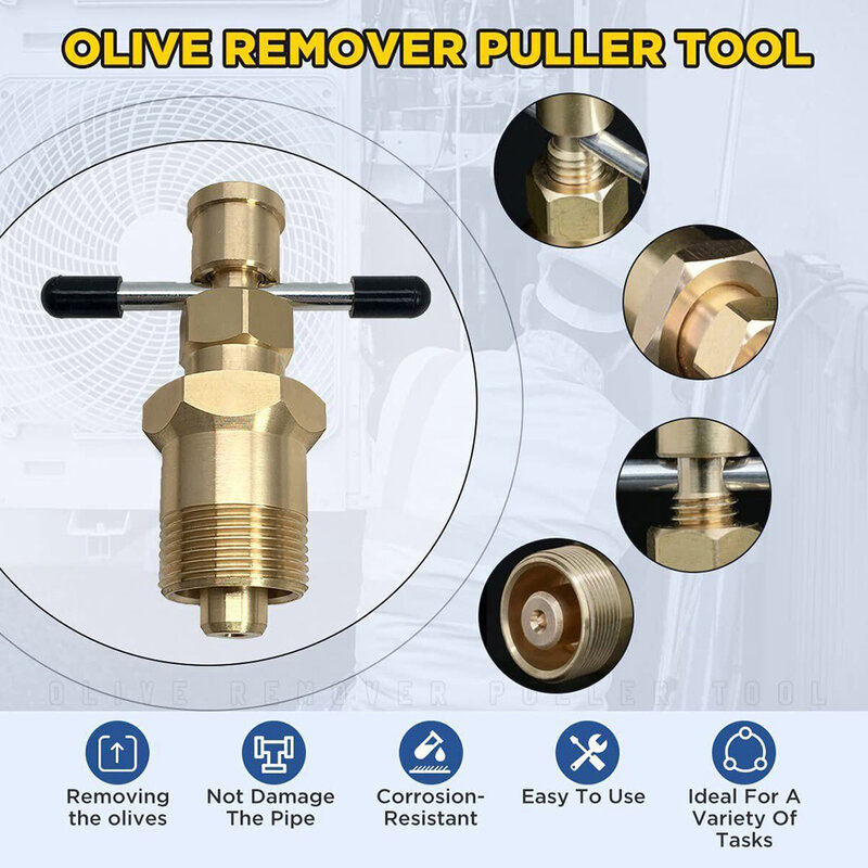 1 pz Olive Puller per tubi di rame installazione valvola di intercettazione wc miglioramento domestico 1/2 "3/4" diametro strumento di rimozione tubi in ottone