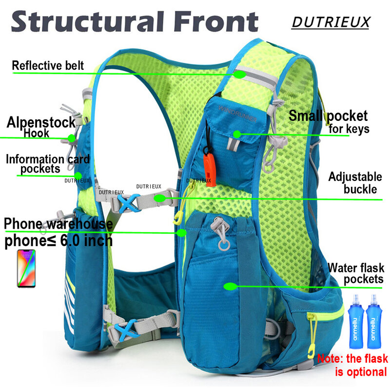 Tas punggung reflektif untuk pria dan wanita, tas ransel luar ruangan, tas ransel reflektif, tas air mendaki, tas lari reflektif untuk pria dan wanita