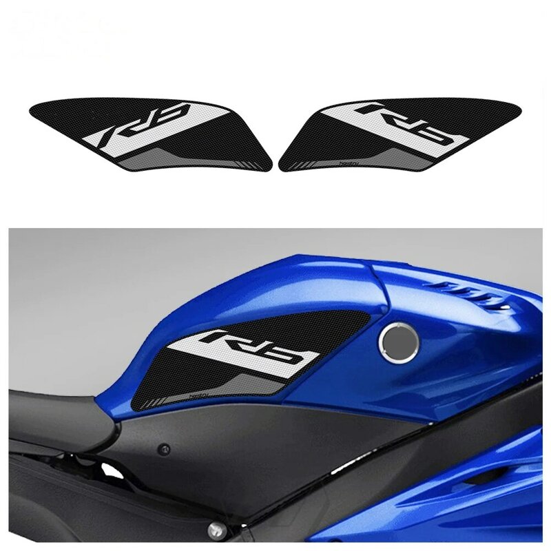 Motocicleta Side Tanque Pad Proteção, Joelho Grip Mats, Adesivo Acessórios para Yamaha YZF R6 2017-2022