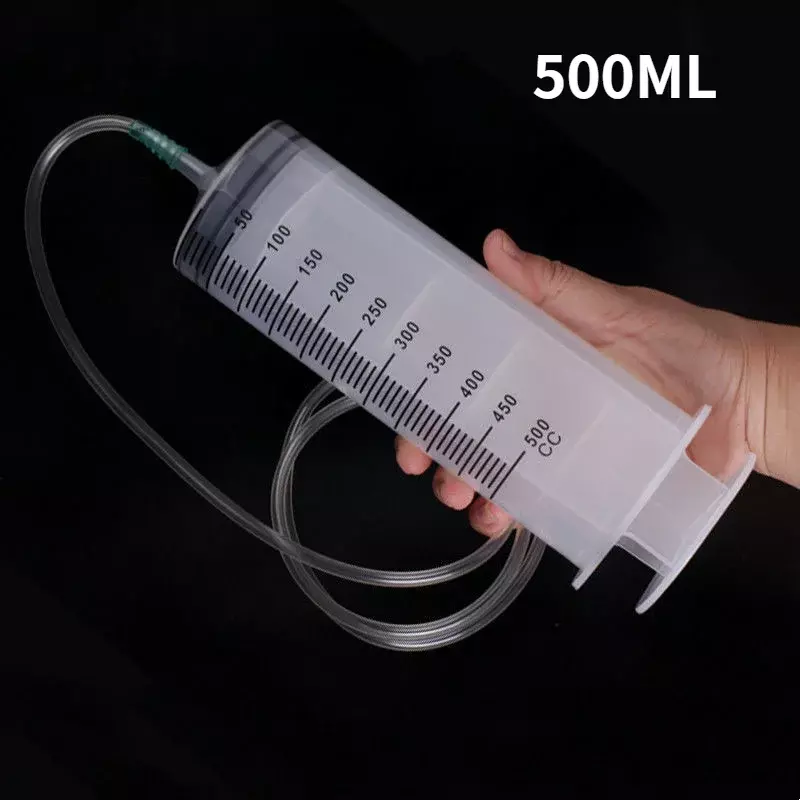 Jarum suntik kapasitas tinggi 500ml, dapat digunakan kembali untuk pengukuran pompa dan peralatan pendidikan tinta tabung 1m, perlengkapan Lab sekolah