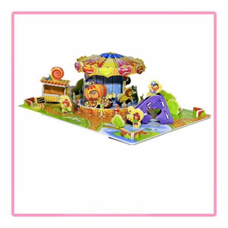 ألعاب ألغاز نموذج قلعة ، لغز ثلاثي الأبعاد ، حديقة ، منزل ، شاحنة ، مصغر