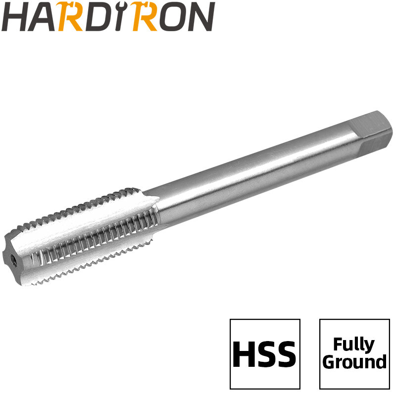Hardiron 9/16-24 UNEF Thread Tap Left Hand, HSS 9/16 x 24 UNEF Straight Fluted Machine Tap