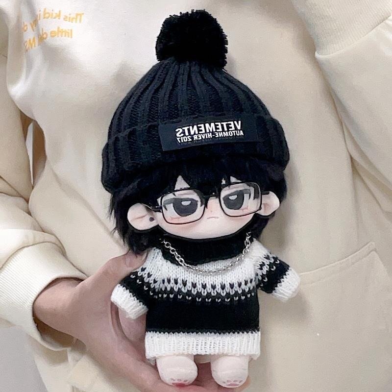 Plush Cotton Stuffed Doll Clothes Set, Cool Handsome Fashion Trend, No Ensemble, Costume Accessories, Birthday Gift, 20cm