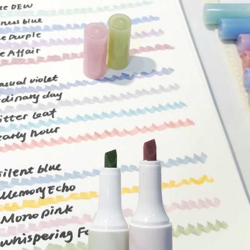 High Color Highlighter Pen Set, Marcadores, Caneta, Leitura, Desenho, Graffiti, Papelaria, Cor, Pontos-chave, Moda, 4Pcs