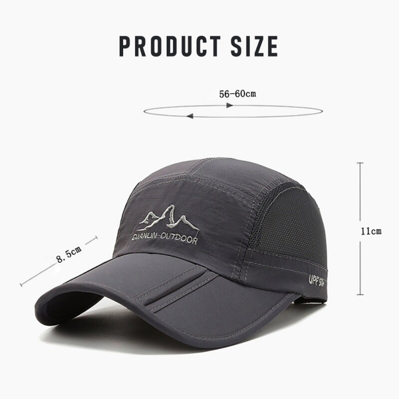 Quick-drying Mesh Baseball Cap UV Protection Convenient Men Women Outdoor Cycling Camping Sunshade Sports Hat