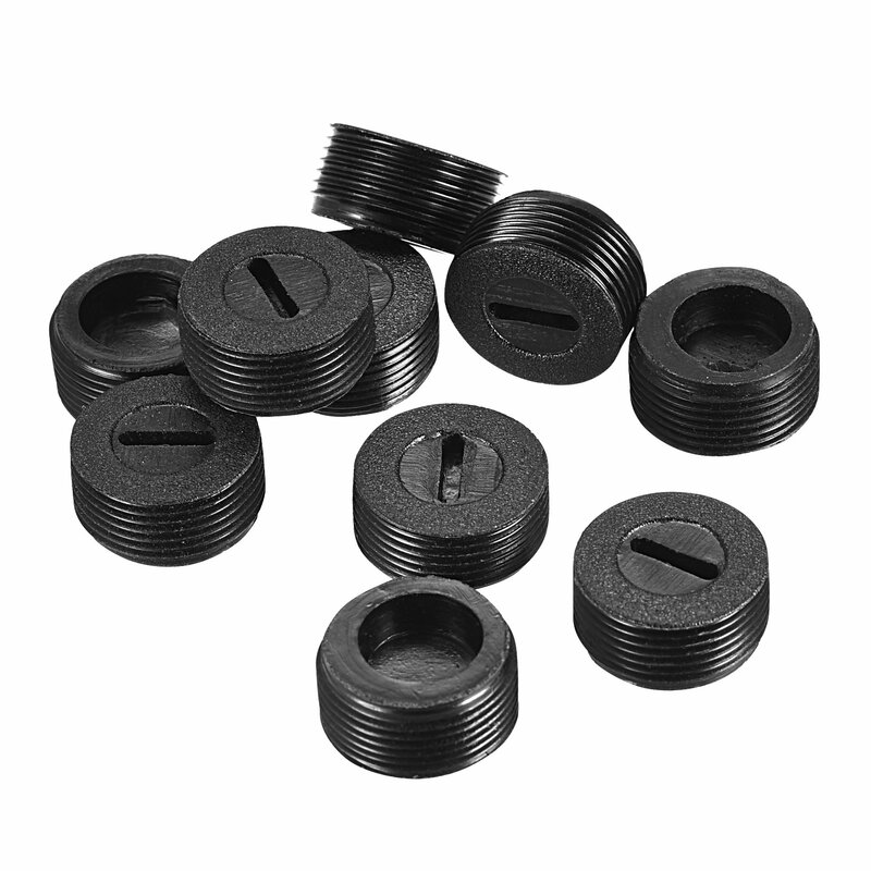 6/10/20Pcs Black Plastic Screw Carbon Brush Holder Caps Case Dia 10mm/12mm/13mm/14mm/15mm/16mm/18mm/20mm/22mm Brush Cover