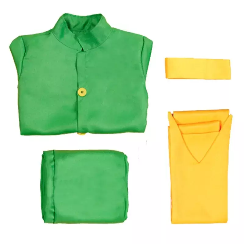 زي تنكري للكبار والأطفال ، بدلة موحدة خضراء للأطفال ، هالوين ، كرنفال ، ملابس أداء مسرحي