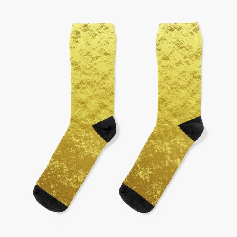 Chaussettes brillantes pour hommes et femmes, chaussettes de neige, documents dorés, marque de luxe