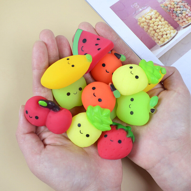 5-50 pces kawaii squishies mochi frutas anima brinquedos squishy para crianças anti-stress bola squeeze festa de alívio do estresse brinquedos para o aniversário
