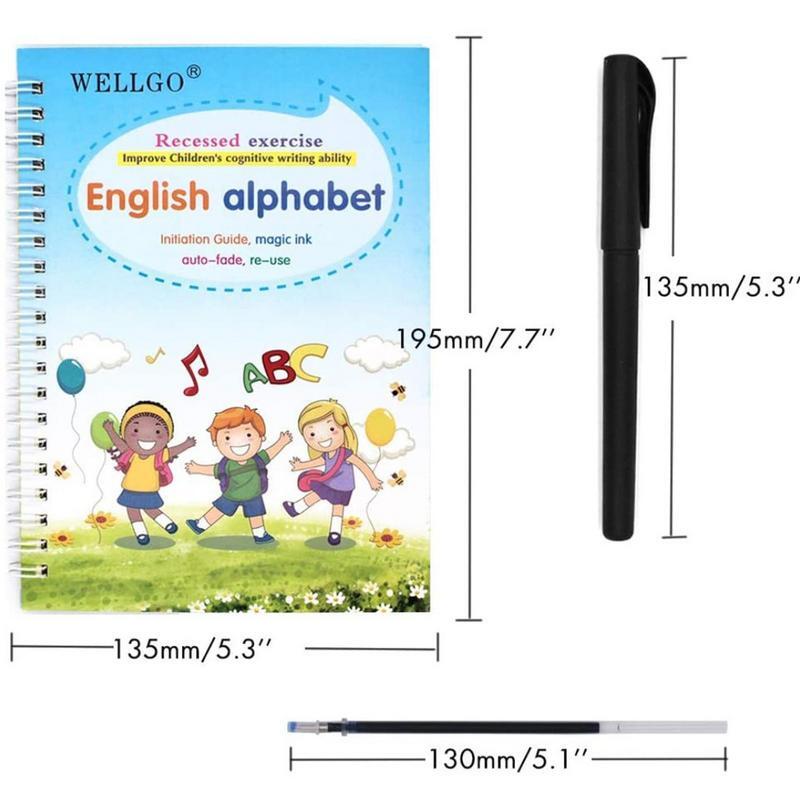 Grooved Handwriting Practice Set Of 4 Handwriting Practice Early Educational Copybook For Kids Practice Copybook Set For