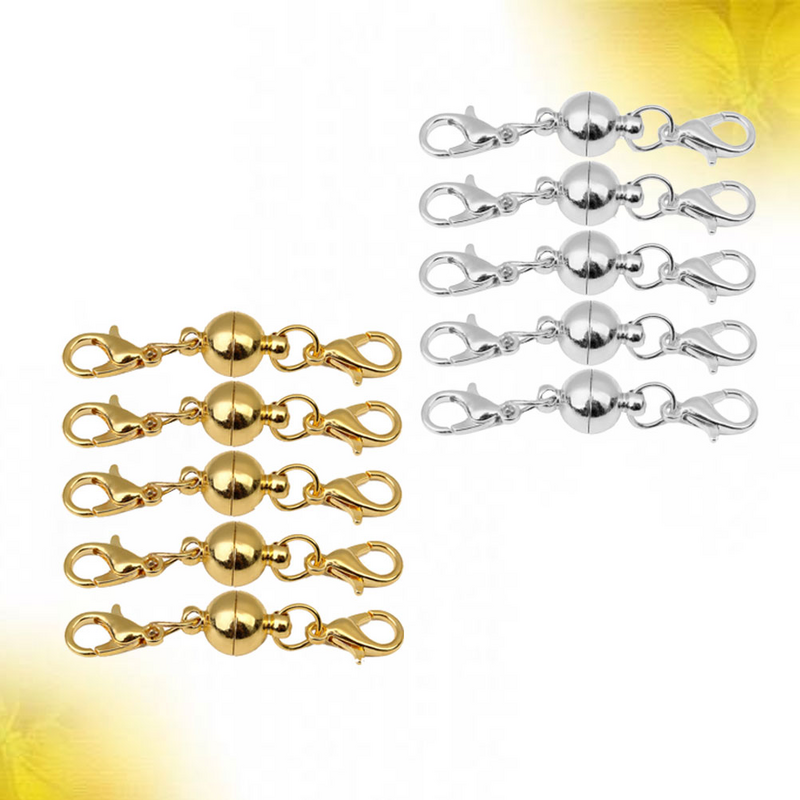 10 Pcs Stainless Steel 6mm Hole Lobster Jewelry Clasp Necklace Clasp Necklace