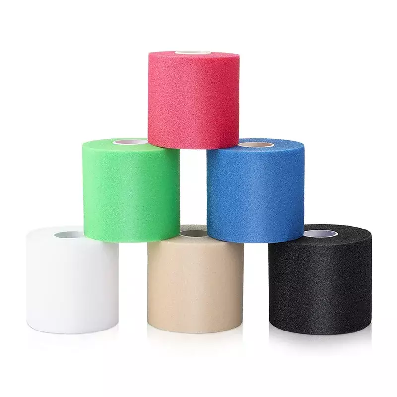 2 rotoli di schiuma Underwrap Tape Athletic Pre-wrap Tape elastico traspirante morbido benda protettiva riduce il disagio allergico 8 colori
