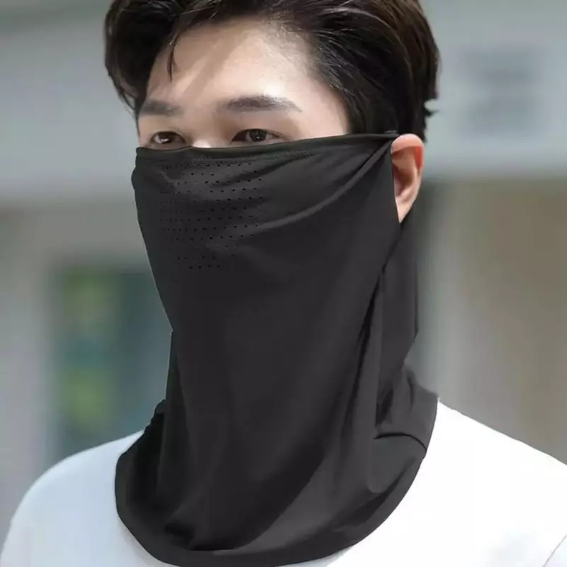 УФ-защита для шеи на открытом воздухе, спортивный солнцезащитный нагрудник, шелковая маска для лица, чехол для шеи, солнцезащитный шарф для лица