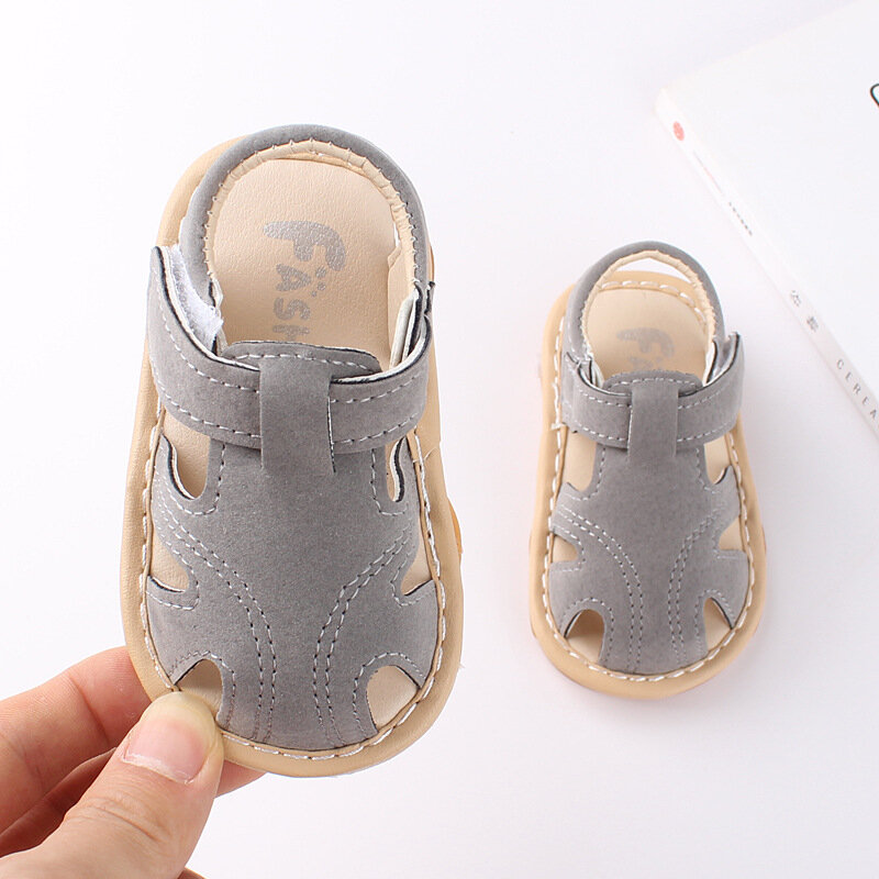 Sandales de premiers pas pour bébés garçons et filles, chaussures d'intérieur à semelle souple, pour la plage en été