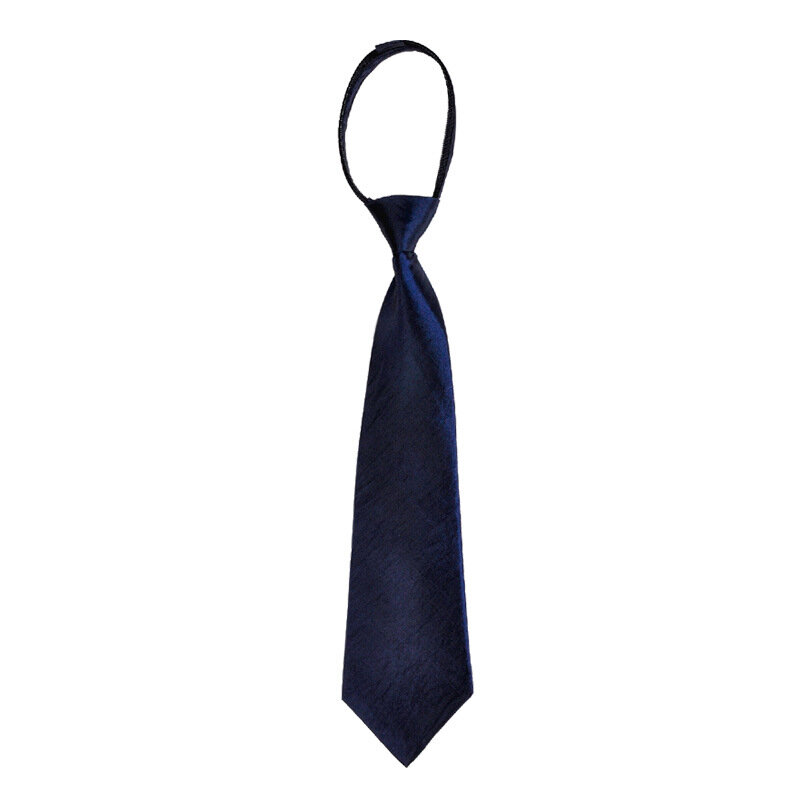 Men's Luxury Black Necktie For Wedding Party Business Formal Suits Fashion Convenient Pre-tied Zipper Ties 8cm Necktie Gifts