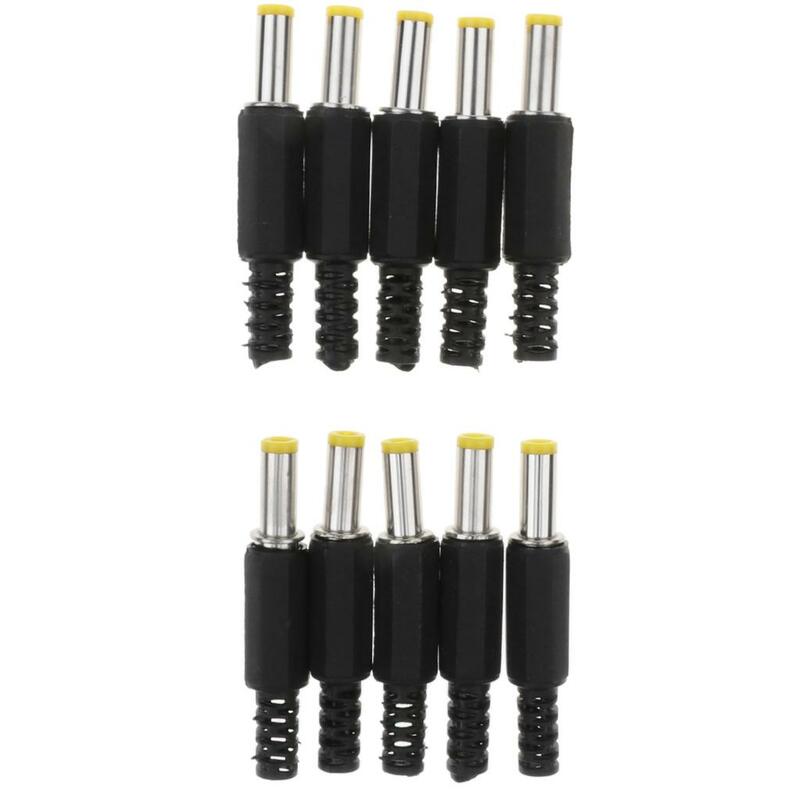 10 pieces DC Power Male Plug Welding Adapter Connector 5.5x2.5mm