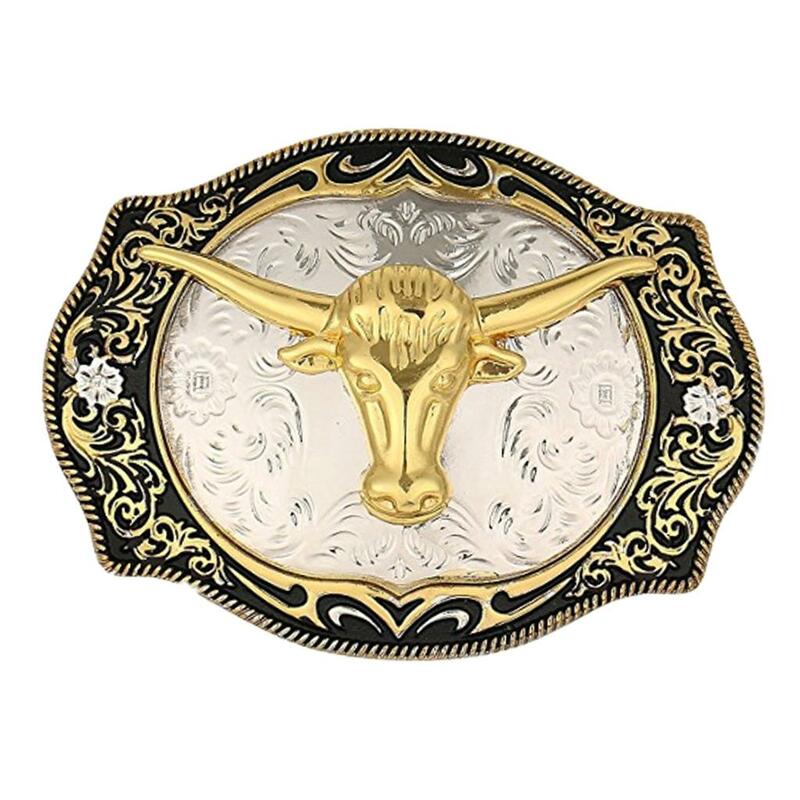 Reemplazo de hebilla de cinturón grande de estilo Vintage, cabeza de Toro, vaquero occidental, Rodeo