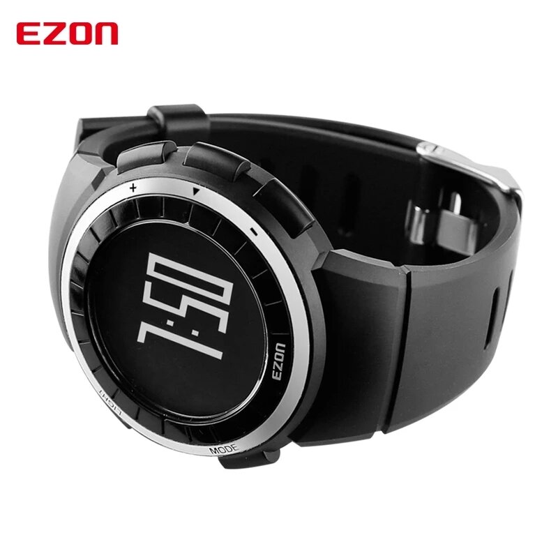 EZON 남녀공용 스포츠 만보기 칼로리 크로노그래프, 패션 야외 피트니스 시계, 방수 50m 디지털 손목시계, T029