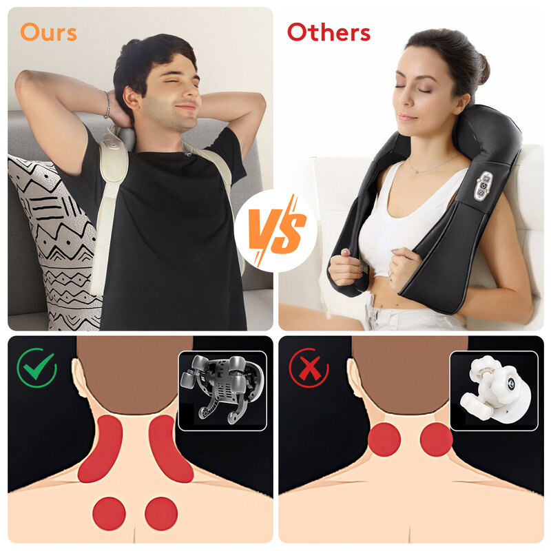 Mebak Electric cervicale Trapezius massaggiatore per spalle muscolari massaggiatore per collo e schiena Wireless Full body 4D impastare macchina per massaggi