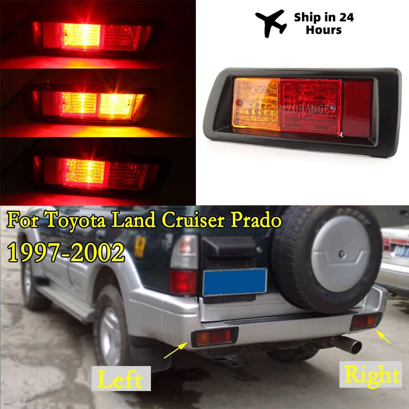 Rear Tail Bumper Light For Land Cruiser Prado Lc90 3400 Fj90 Fj95 1996 1997 1998 1999-2002 Brake Stop Signal Warning Fog Lamp