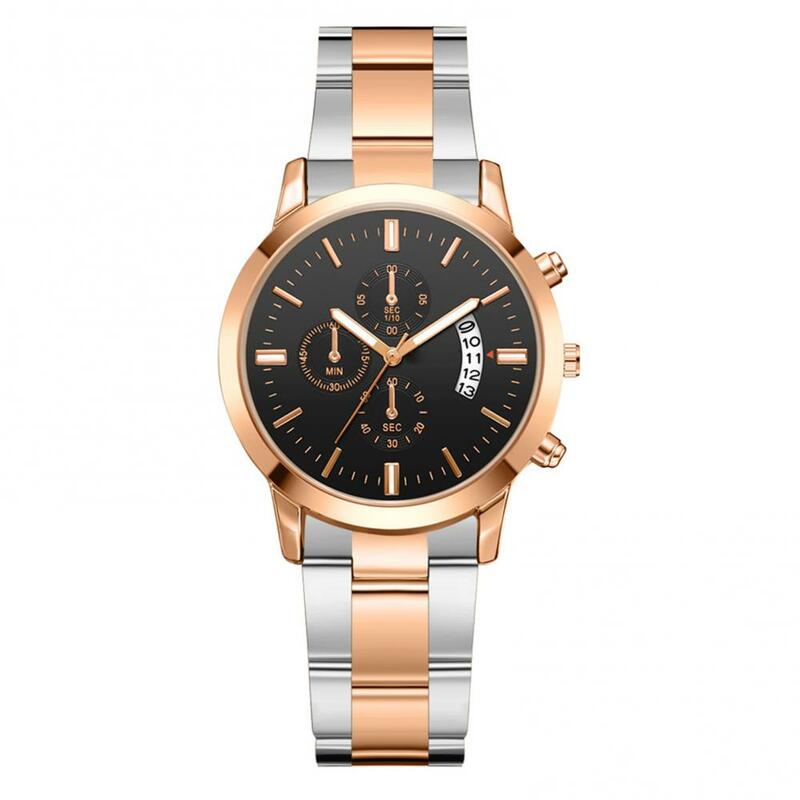 Einfache lässige Männer Business Stahl armband Schnalle Datum Quarz analoge Armbanduhr hochpräzise Uhr relojes para hombres