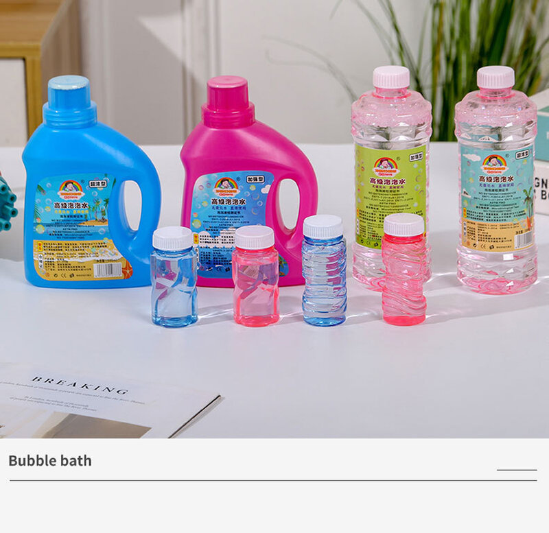 Jabón líquido de burbujas concentrado para niños, pistola de burbujas, recargas, soplador de cohete Bazooka, juguetes de regalo, 10ml