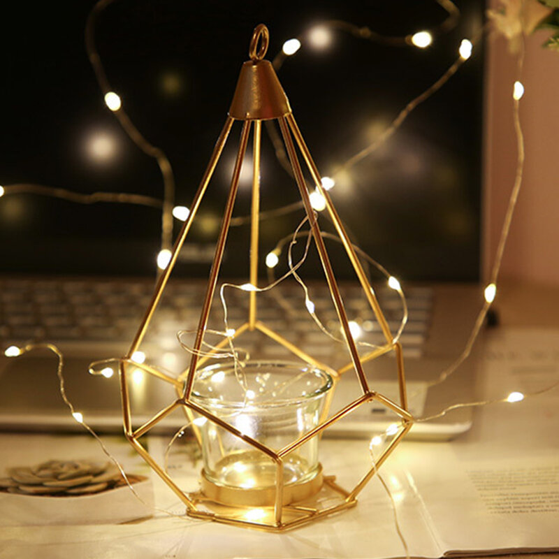 الجنية أضواء الأسلاك النحاسية LED سلسلة أضواء عيد الميلاد جارلاند داخلي نوم المنزل الزفاف السنة الجديدة الديكور USB بطارية تعمل بالطاقة