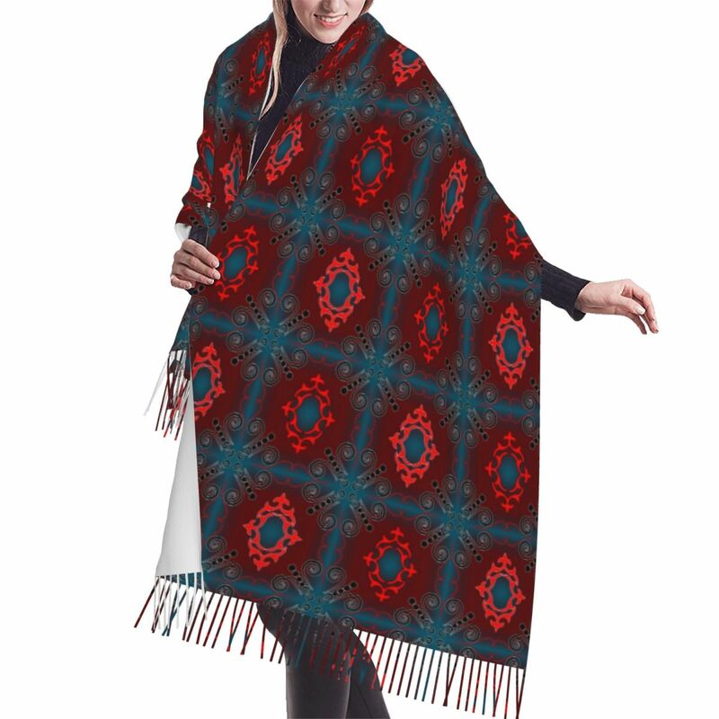 Nadruk wielokolorowy wzór w stylu arabskim szalik mężczyźni kobiety zimowa, jesienna ciepła moda luksusowe uniwersalne chusty chusty