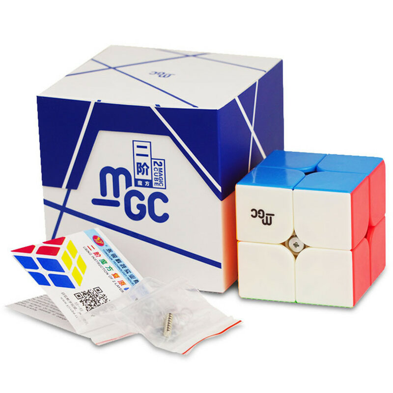 Yj Mgc 2 2X2 M Magnetische Magische Snelheid Kubus Stickerloze Professionele Fidget Speelgoed Mgc 2 M Cubo Magico Puzzel