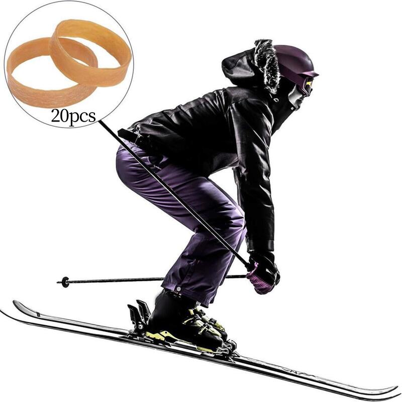 스키 브레이크 리테이너, 스노우보드 리테이너, 탄성 휴대용 바인딩 스트랩, 야외 겨울 스포츠 스노보드 액세서리, 20x