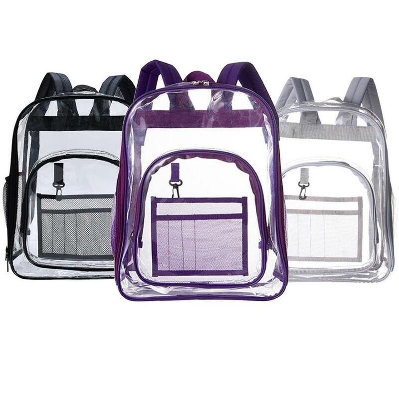 Tas ransel transparan tas sekolah praktis tas tangan bahu tempat kerja